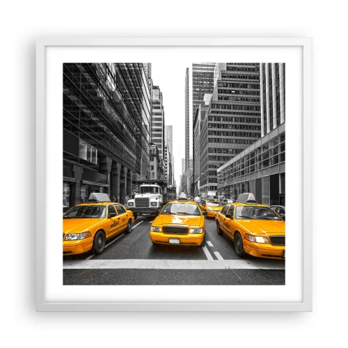 Poster in cornice bianca - Siamo noi che coloriamo la città - 50x50 cm