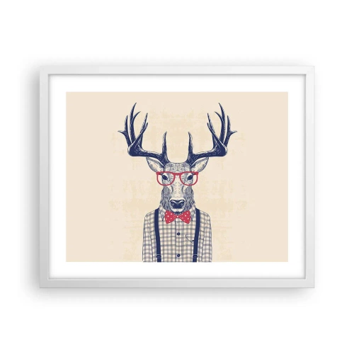 Poster in cornice bianca - Divertente stravaganza - 50x40 cm