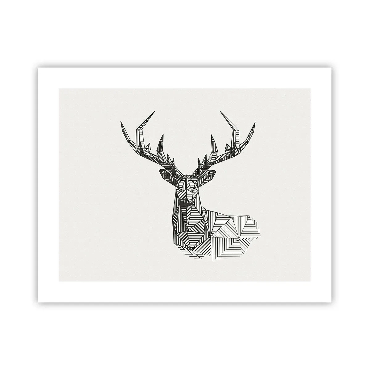 Poster - Cervo in stile cubista - 50x40 cm