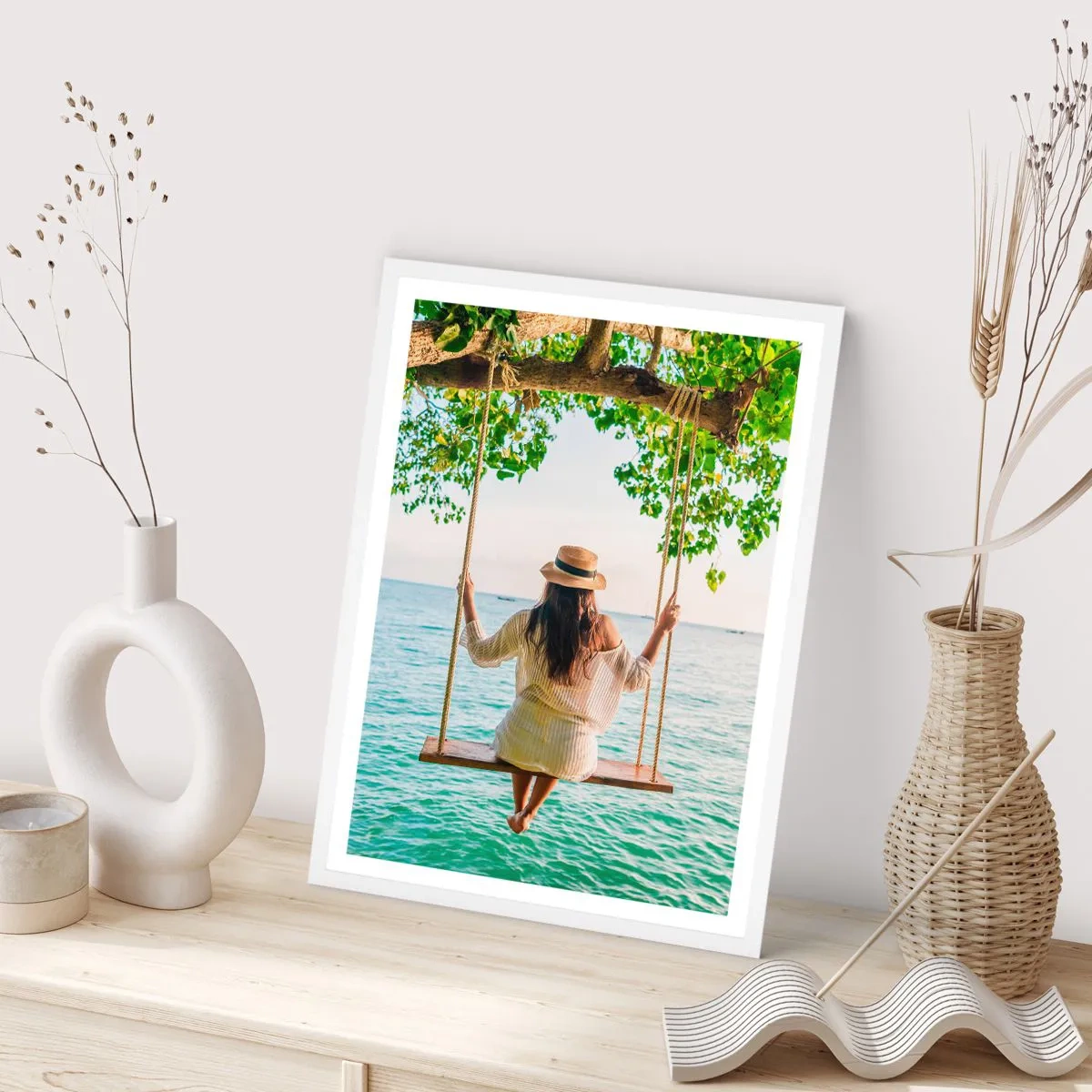 Poster in cornice bianca - La vita è bella - 40x50 cm