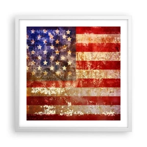 Poster in cornice bianca - L'attimo non passa - 50x50 cm