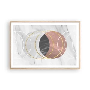 Poster in cornice rovere chiaro - La musica delle sfere - 91x61 cm