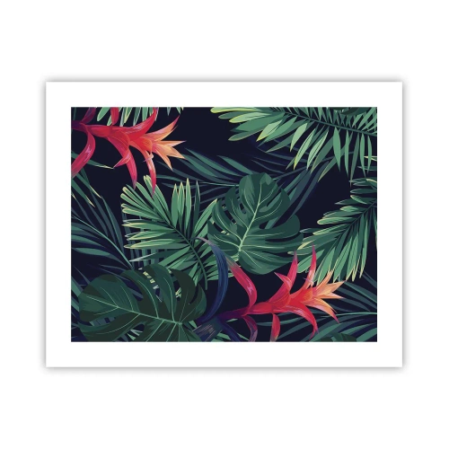 Poster - Fiammante nel verde - 50x40 cm