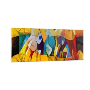 Quadro su vetro - Sole - vita - gioia - 100x40 cm