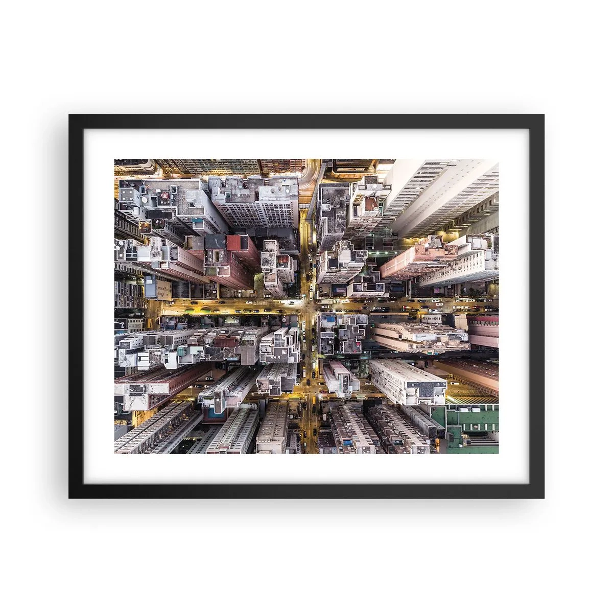 Poster in cornice nera - Saluti da Hong Kong - 50x40 cm