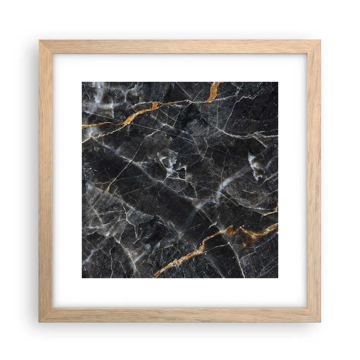 Poster in cornice rovere chiaro - La vita interiore delle pietre - 30x30 cm