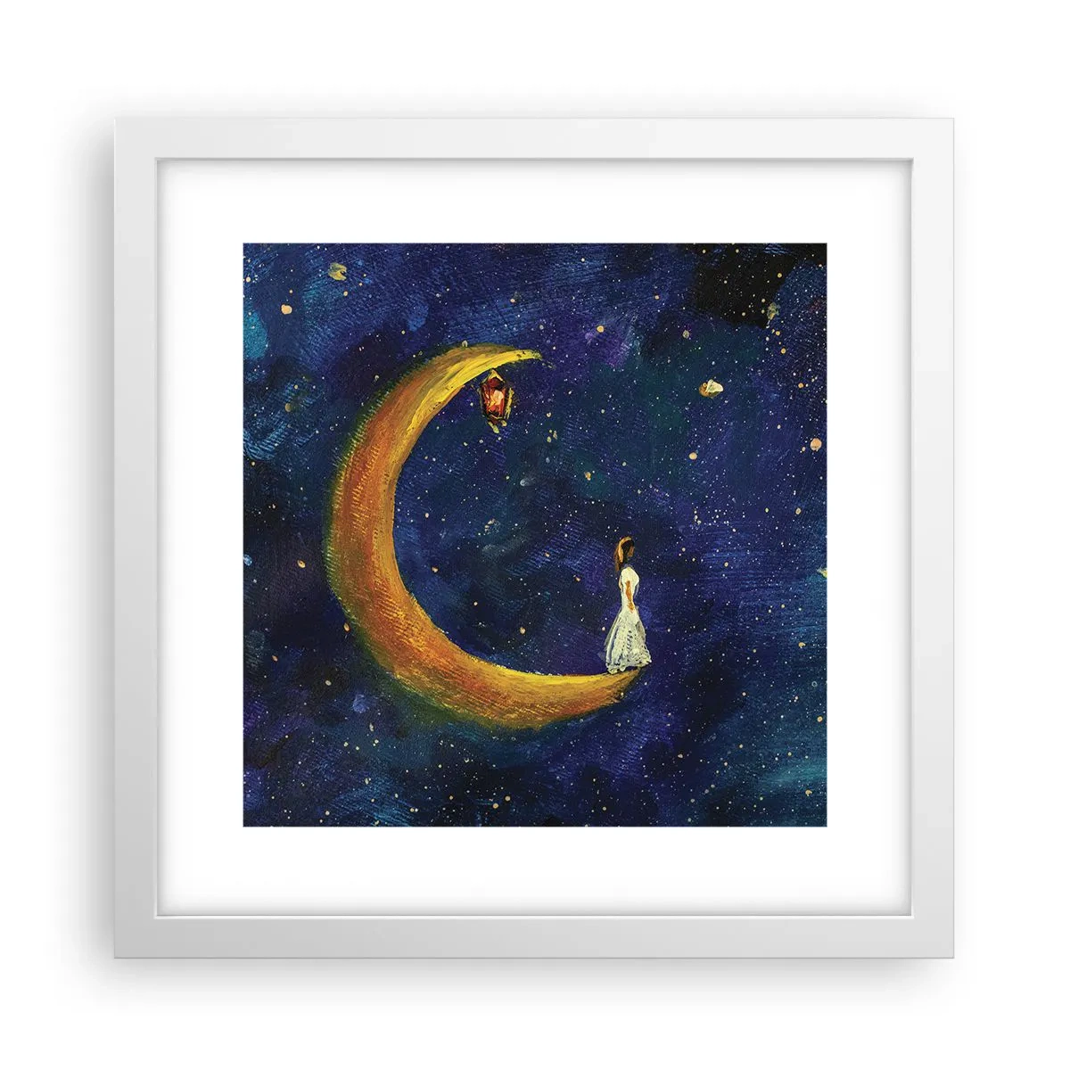 Poster in cornice bianca - Il richiamo del mondo - 30x30 cm