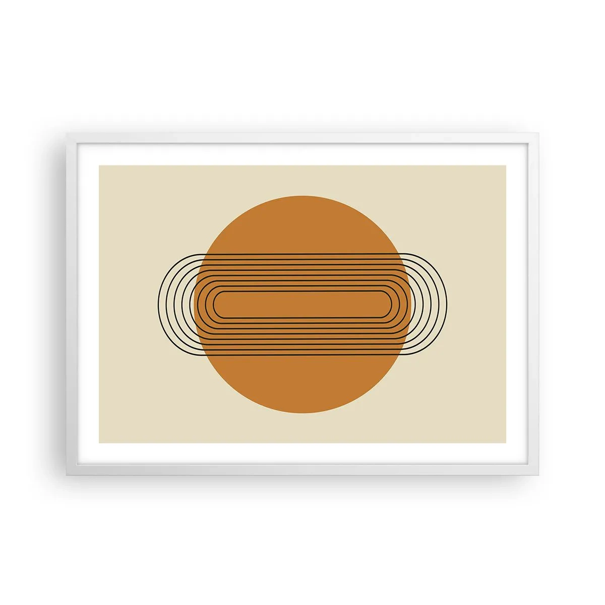 Poster in cornice bianca - Piano perfetto - 70x50 cm