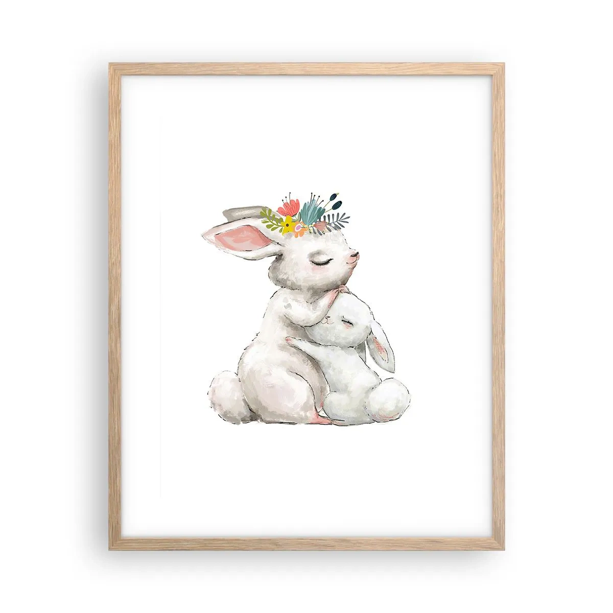 Poster in cornice rovere chiaro - Da mamma si sta meglio - 40x50 cm