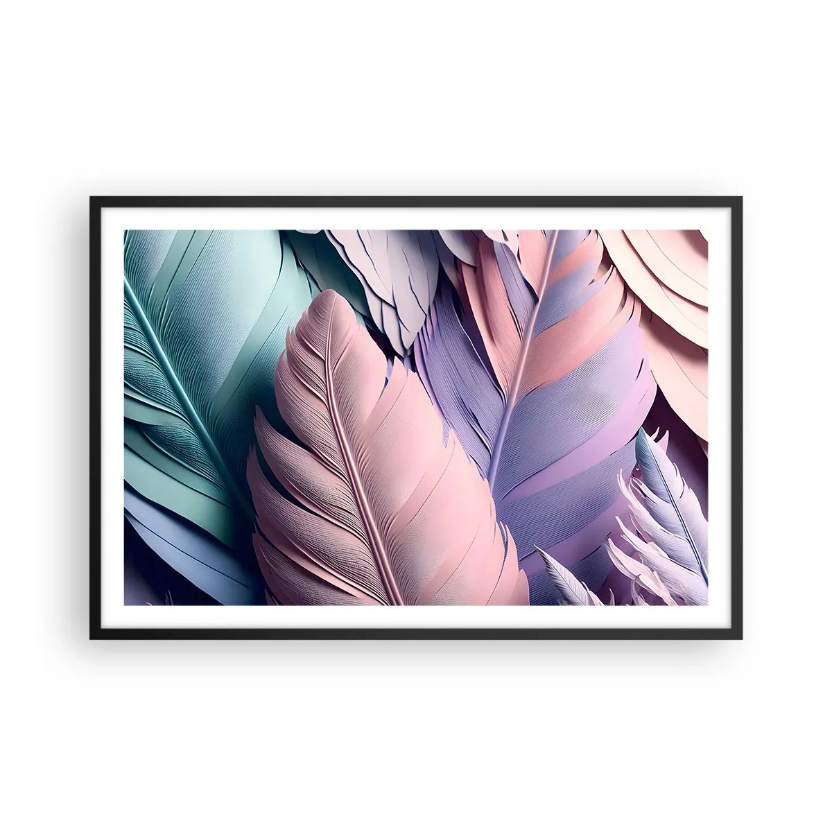 Poster in cornice nera - Eleganza per uccelli - 91x61 cm