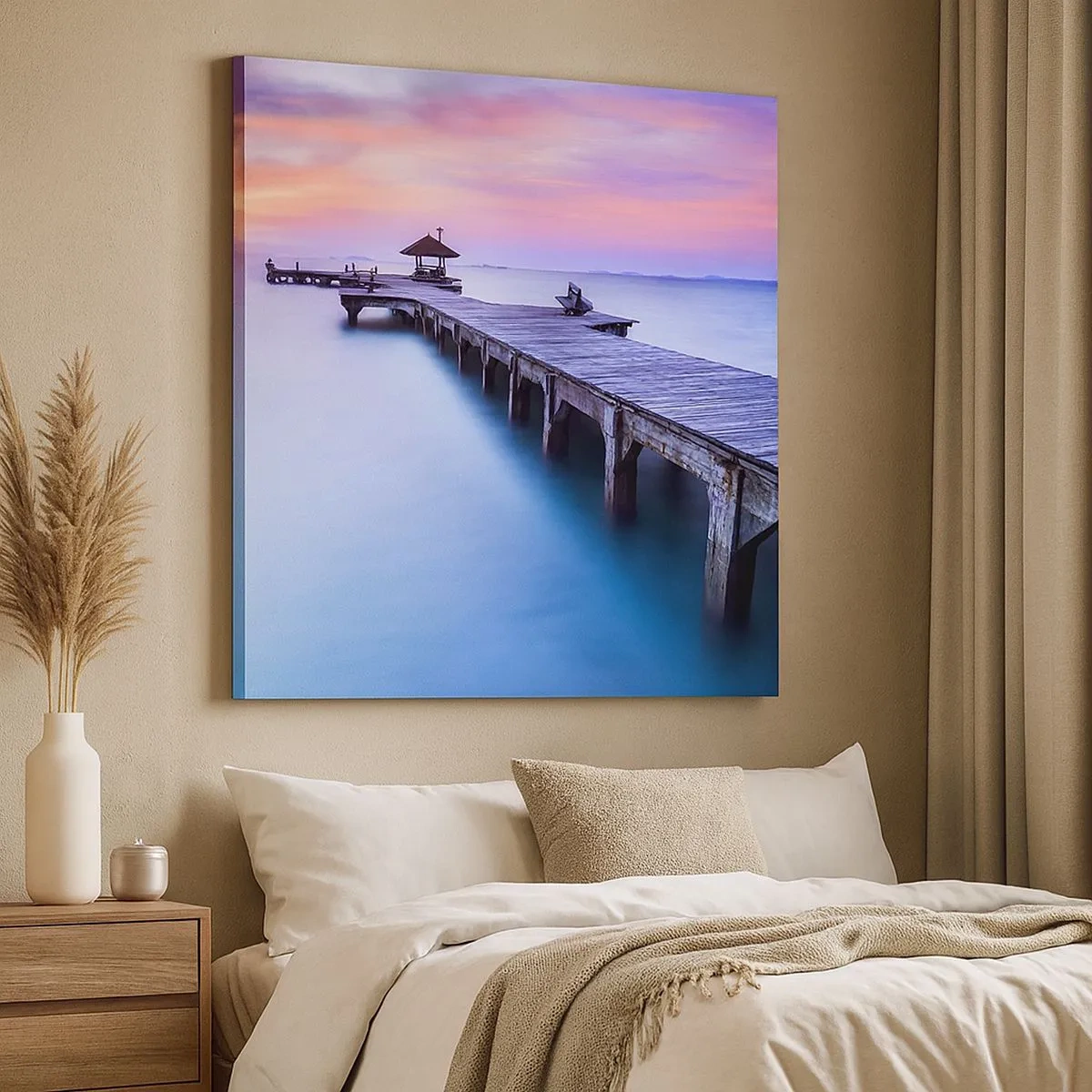 Quadro su tela - Stampe su Tela - Un mare di pace fino all'orizzonte - 30x30 cm