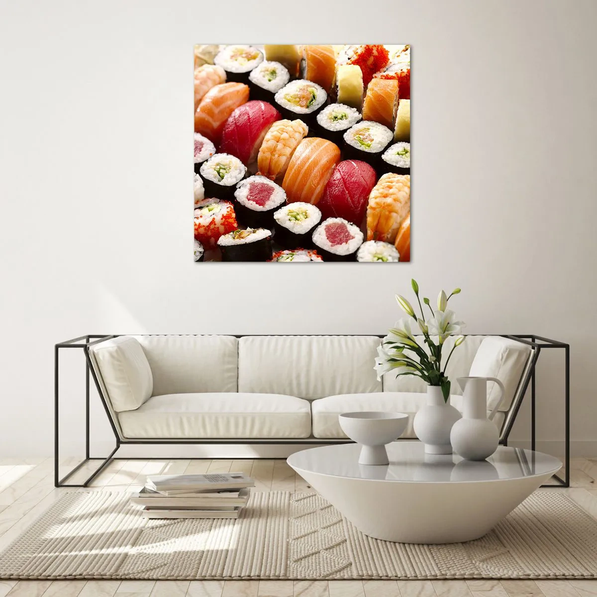 Quadro su vetro - Colori e sapori dell'Asia - 60x60 cm