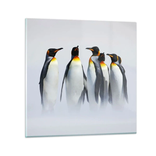 Quadro su vetro - Incontro in abito da sera - 70x70 cm