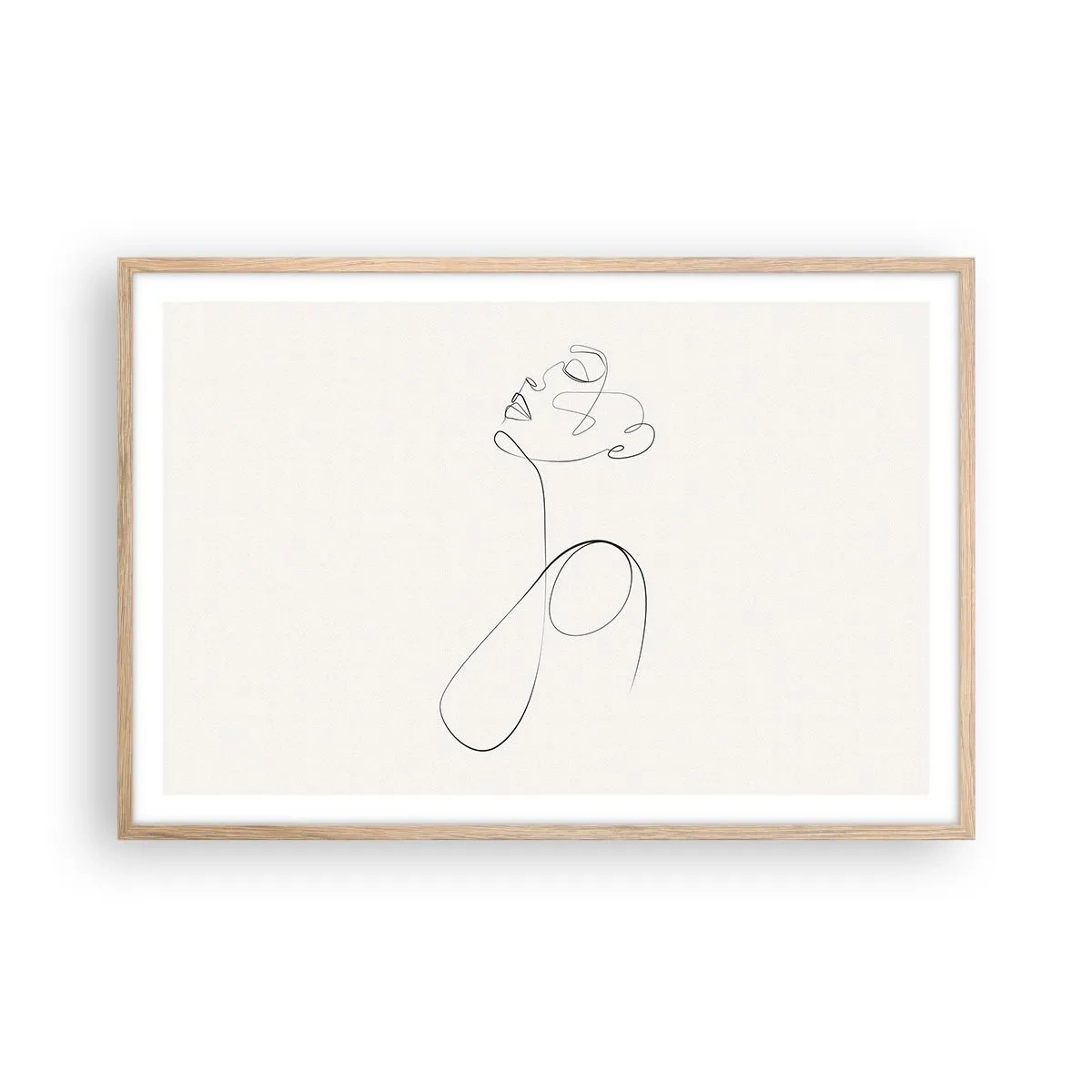 Poster in cornice rovere chiaro - Avvolta nei sogni - 91x61 cm