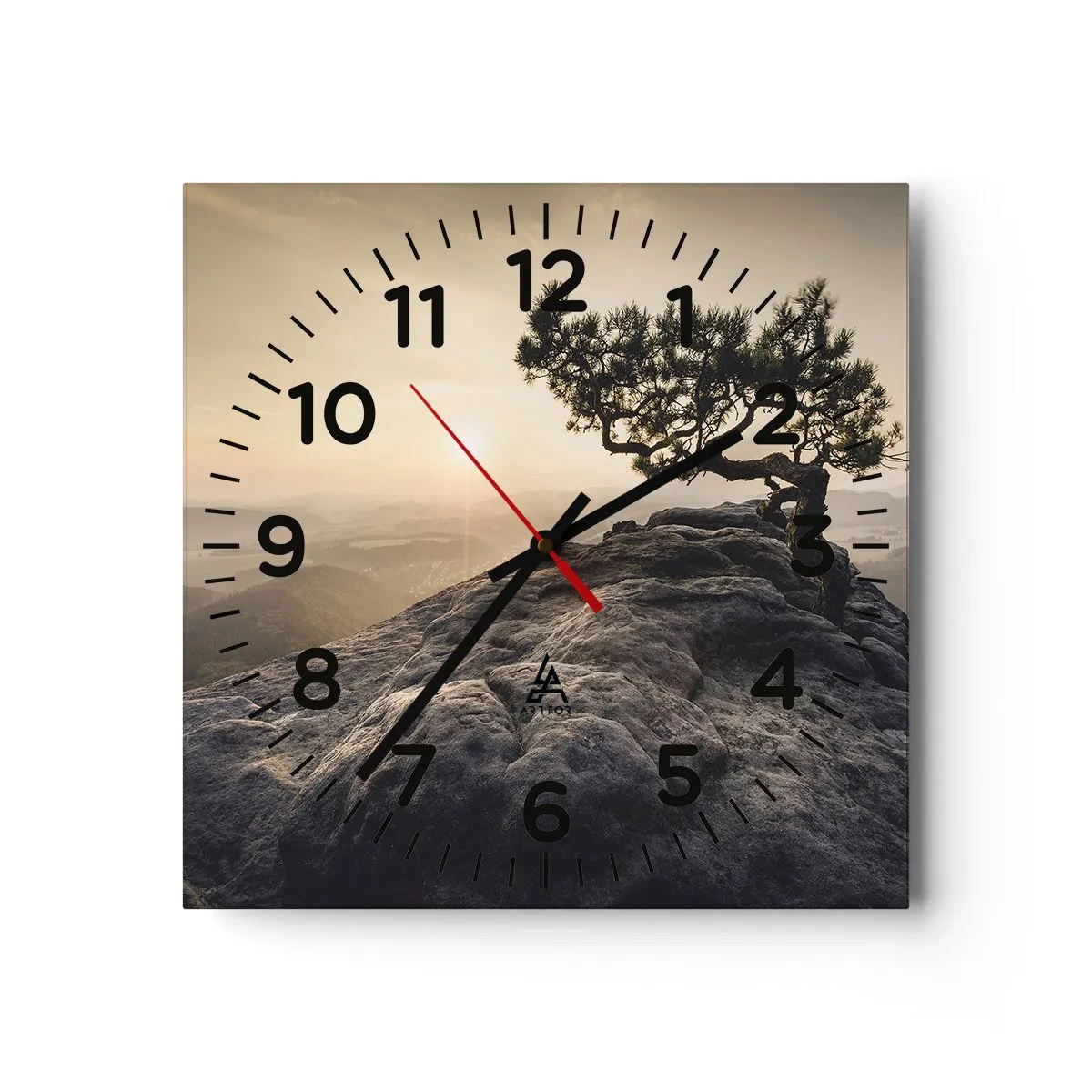 Orologio da parete - Orologio in Vetro - La vita vince sempre - 30x30 cm