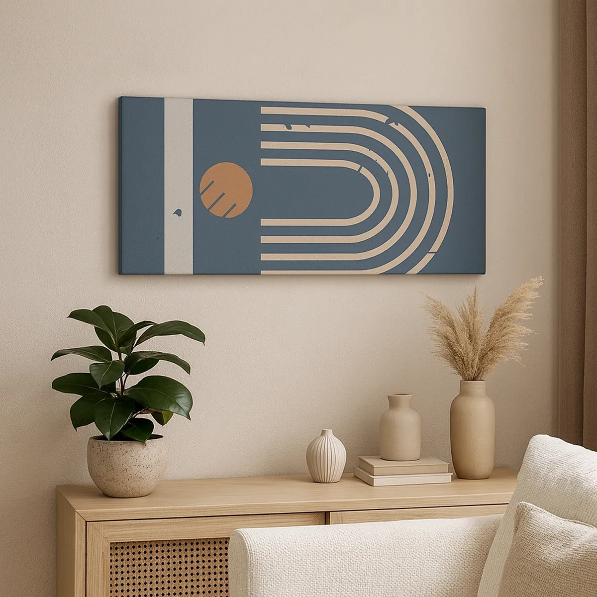 Quadro su tela - Stampe su Tela - Geometria in blu - 30x30 cm