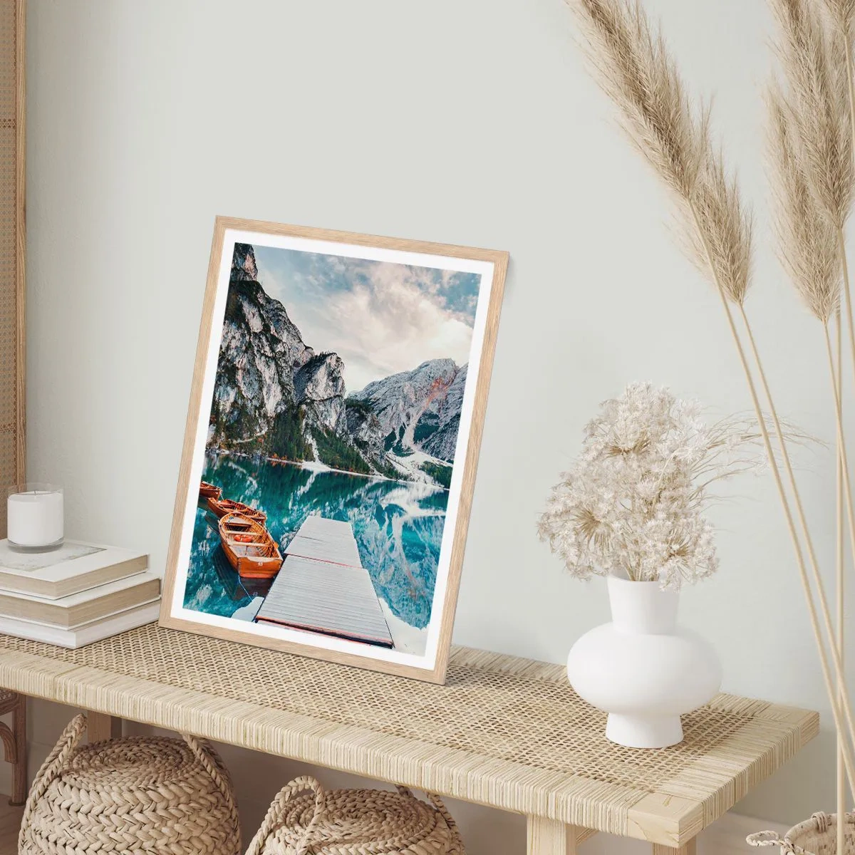 Poster in cornice rovere chiaro - Ti mostriamo la bellezza - 50x70 cm