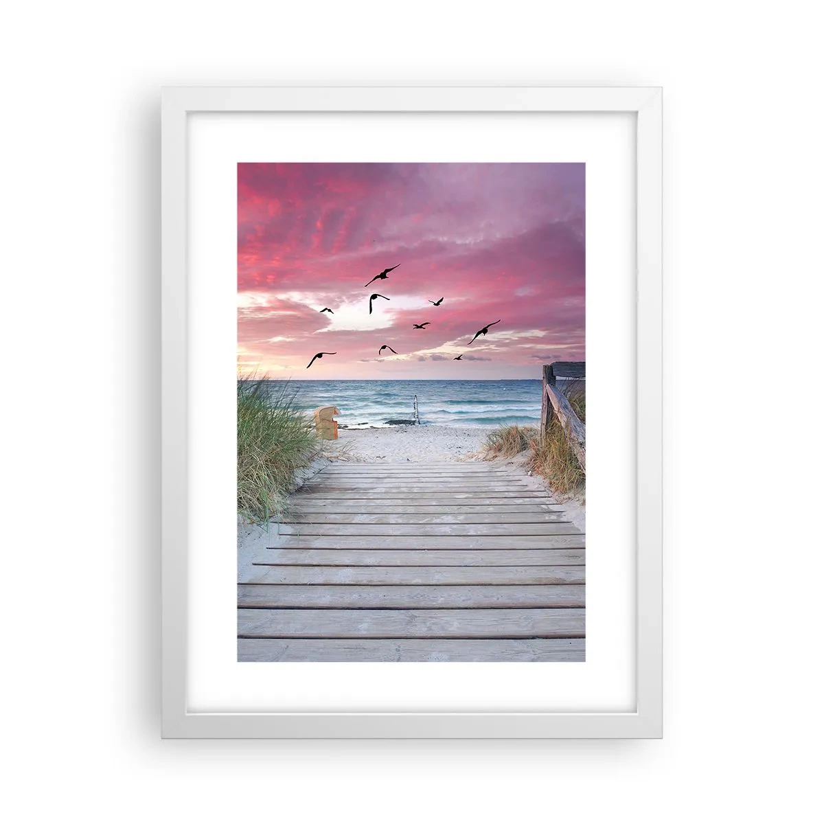 Poster in cornice bianca - Impressioni baltiche - 30x40 cm
