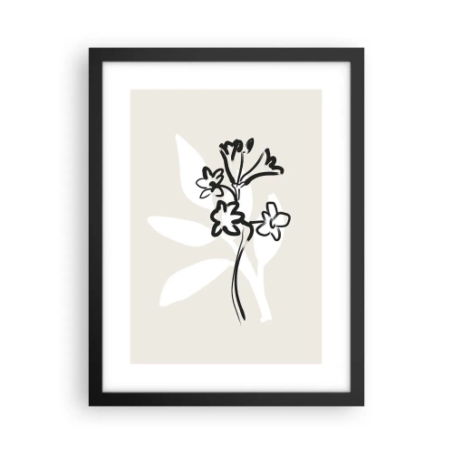 Poster in cornice nera - Schizzo per l'erbario - 30x40 cm