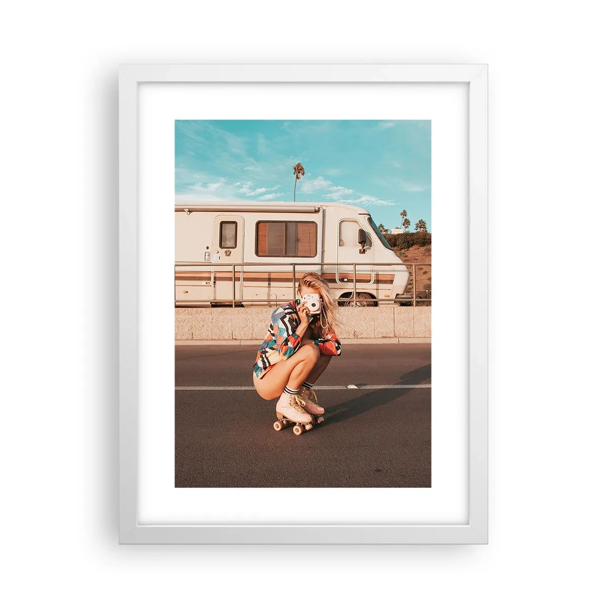 Poster in cornice bianca - Sorridi per favore! - 30x40 cm