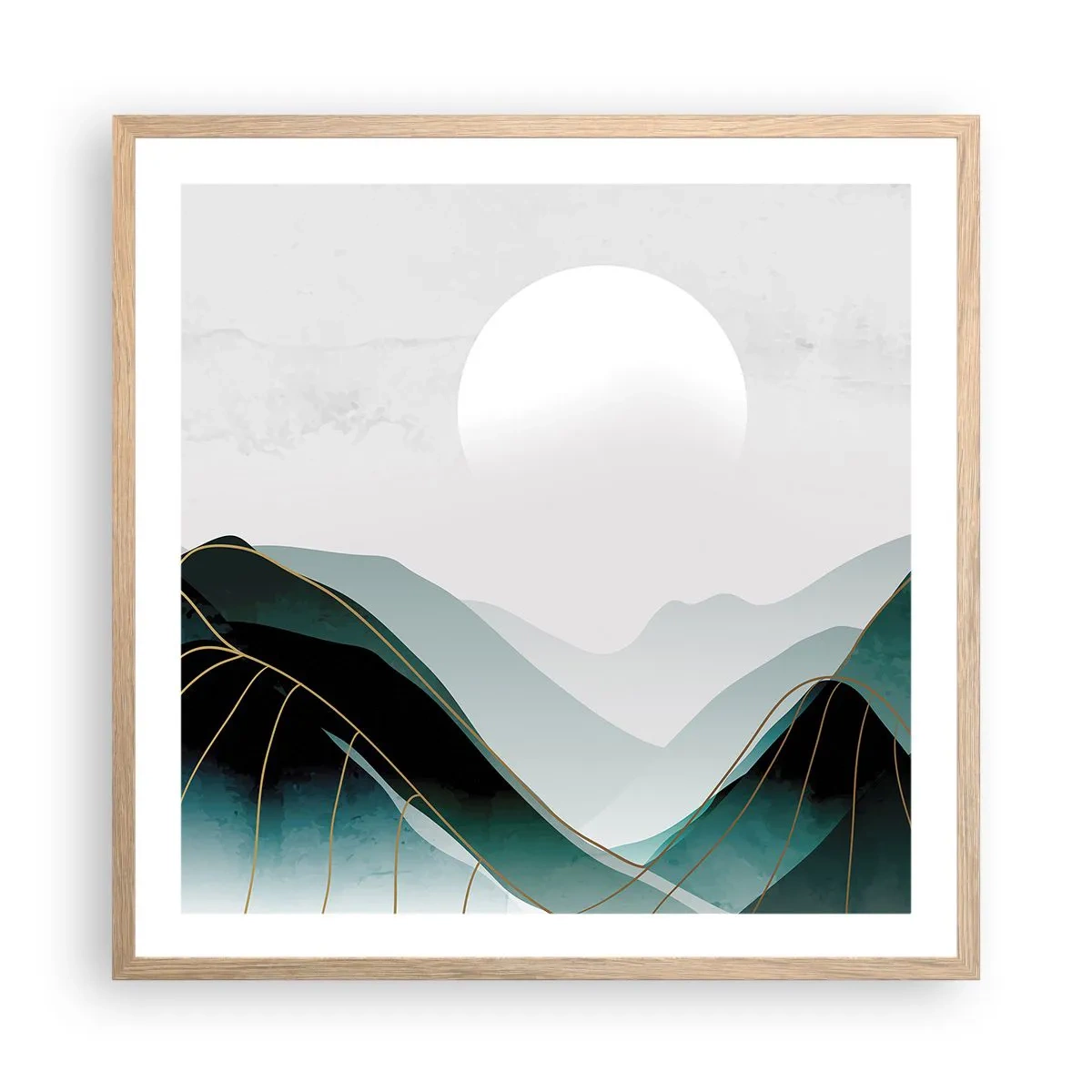 Poster in cornice rovere chiaro - In tutta la maestà - 60x60 cm