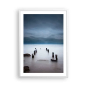 Poster in cornice bianca - Lago pensieroso - 50x70 cm