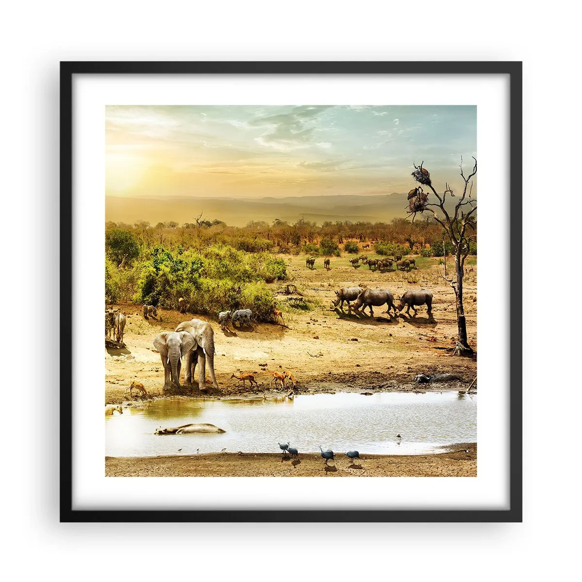 Poster in cornice nera - "Un fiume usciva da Eden…" - 50x50 cm
