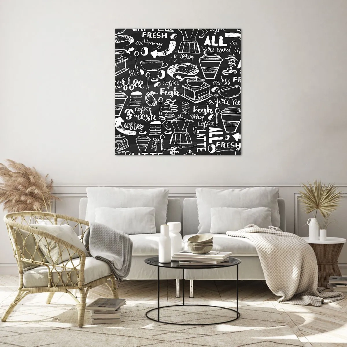 Quadro su vetro - All you need is… - 40x40 cm