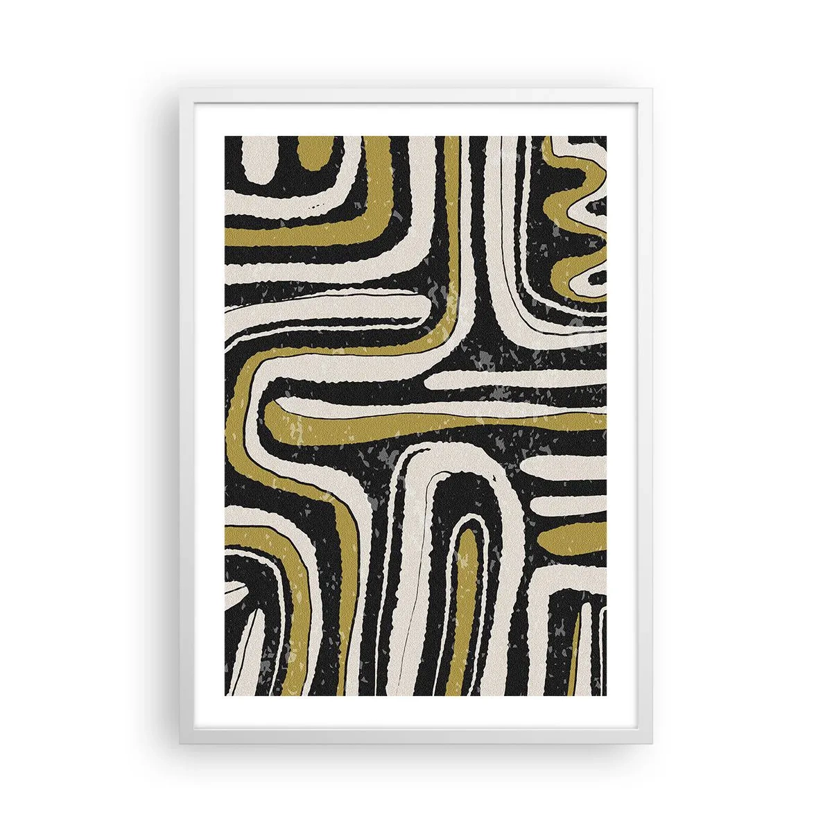 Poster in cornice bianca - Composizione: strade e vicoli - 50x70 cm