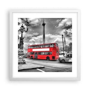 Poster in cornice bianca - Il vero flusso sanguigno della città - 40x40 cm