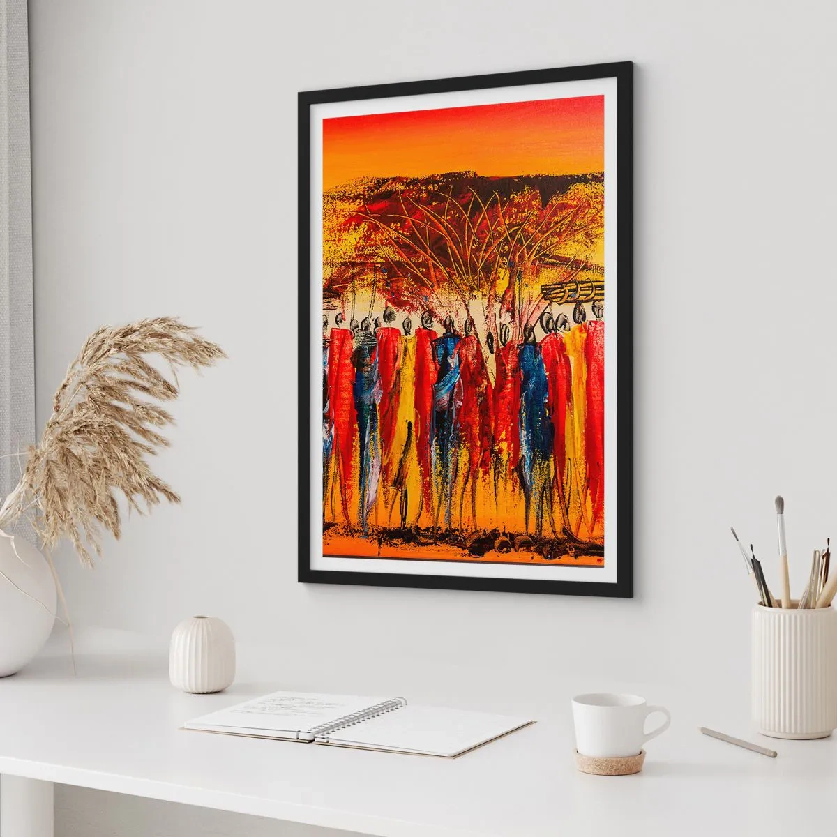 Poster in cornice nera - Al suono dei tam tam - 40x50 cm