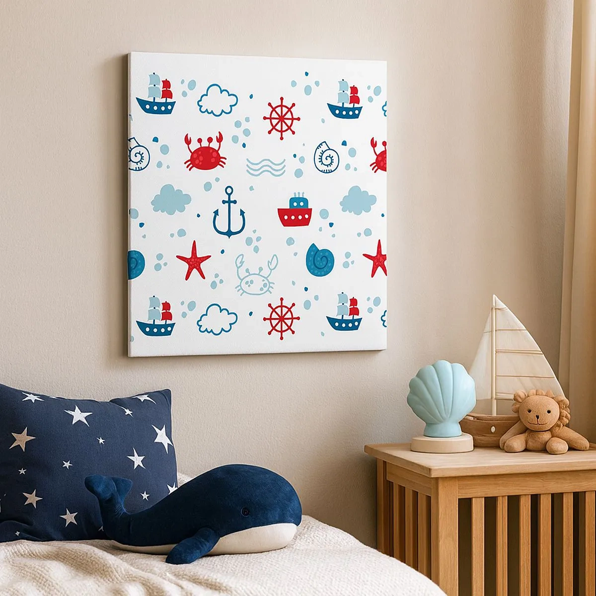 Quadro su tela - Stampe su Tela - Favola nel mare - 30x30 cm