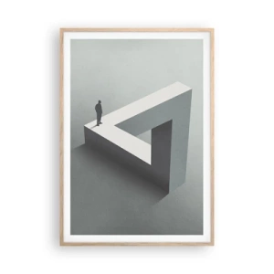 Poster in cornice rovere chiaro - Eppure è possibile - 70x100 cm