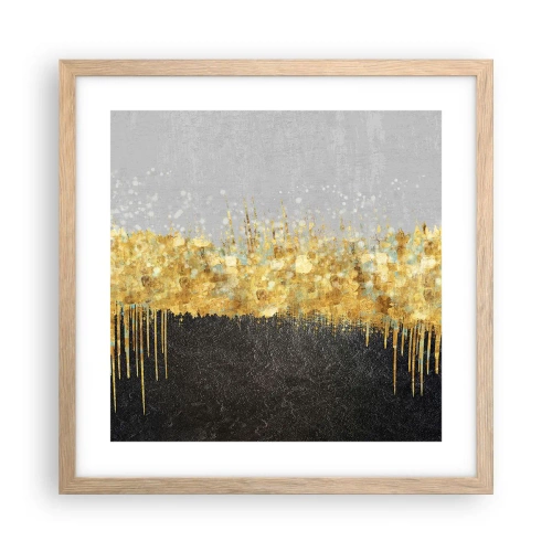 Poster in cornice rovere chiaro - Nel profondo e verso l'alto - 40x40 cm