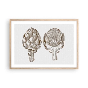 Poster in cornice rovere chiaro - Lezione di anatomia - 70x50 cm
