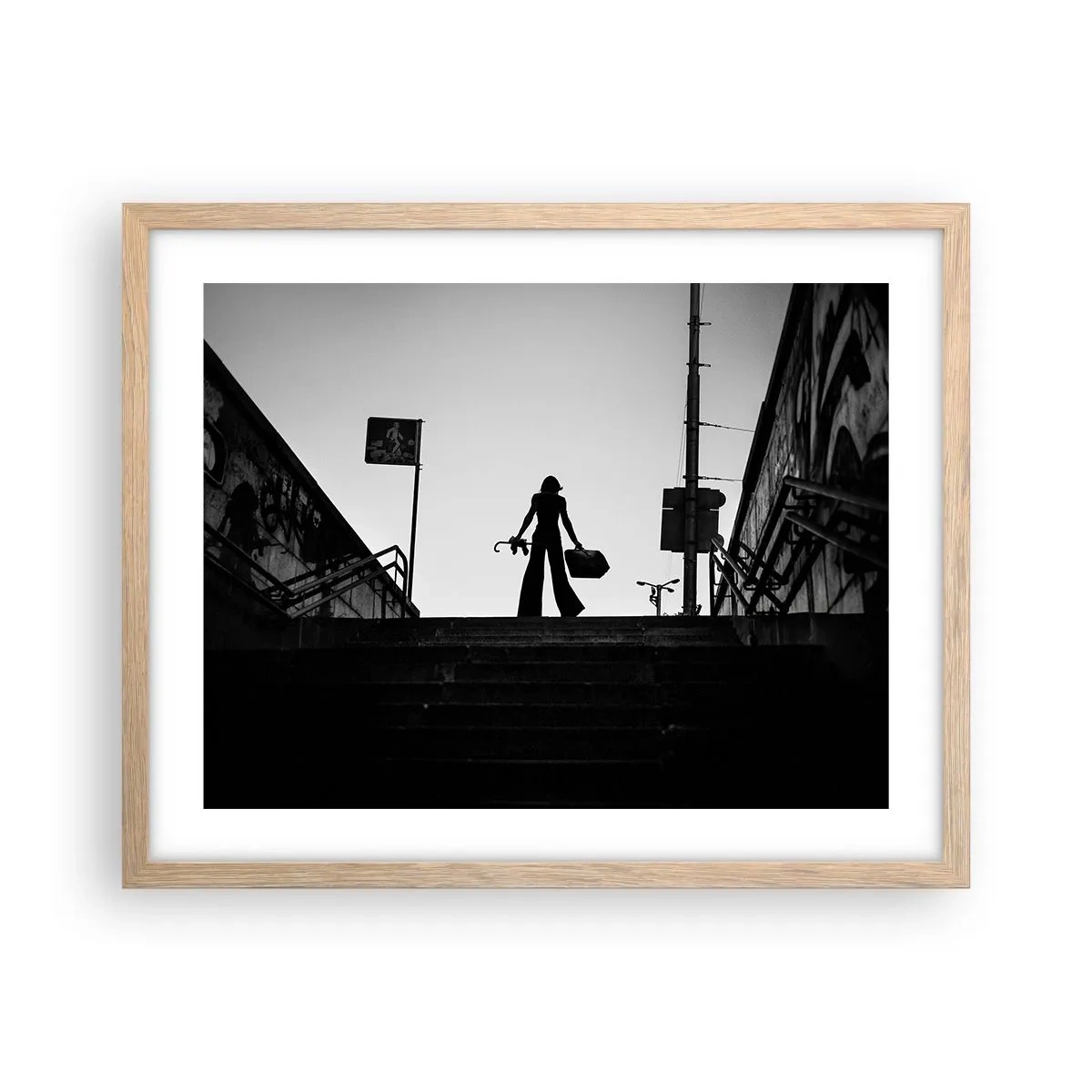 Poster in cornice rovere chiaro - Gita cittadina - 50x40 cm