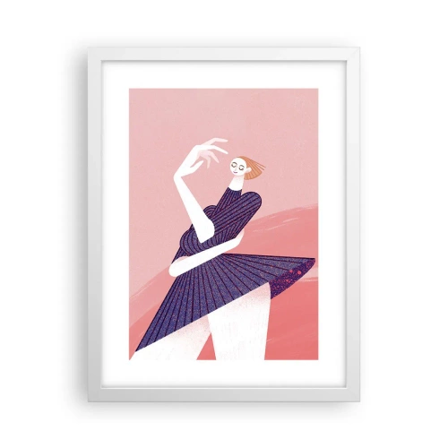 Poster in cornice bianca - Ogni passo al ritmo di danza - 30x40 cm