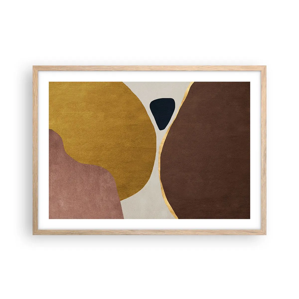 Poster in cornice rovere chiaro - Astrazione: un luogo nello spazio - 70x50 cm