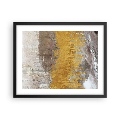 Poster in cornice nera - Soffio dorato - 50x40 cm