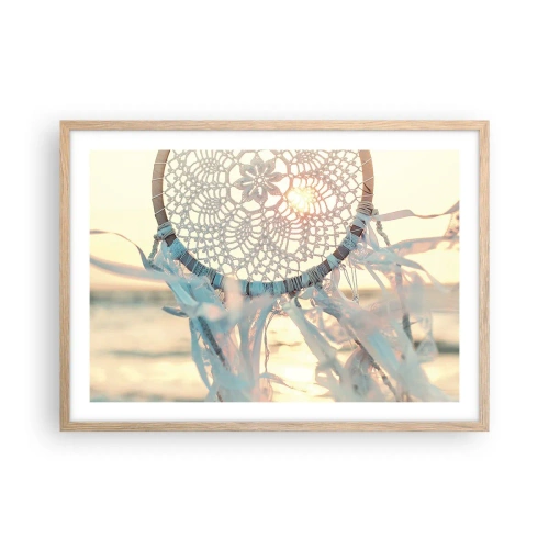 Poster in cornice rovere chiaro - Totem di pizzo - 70x50 cm