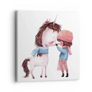 Quadro su tela - Stampe su Tela - Racconto d'inverno - 30x30 cm