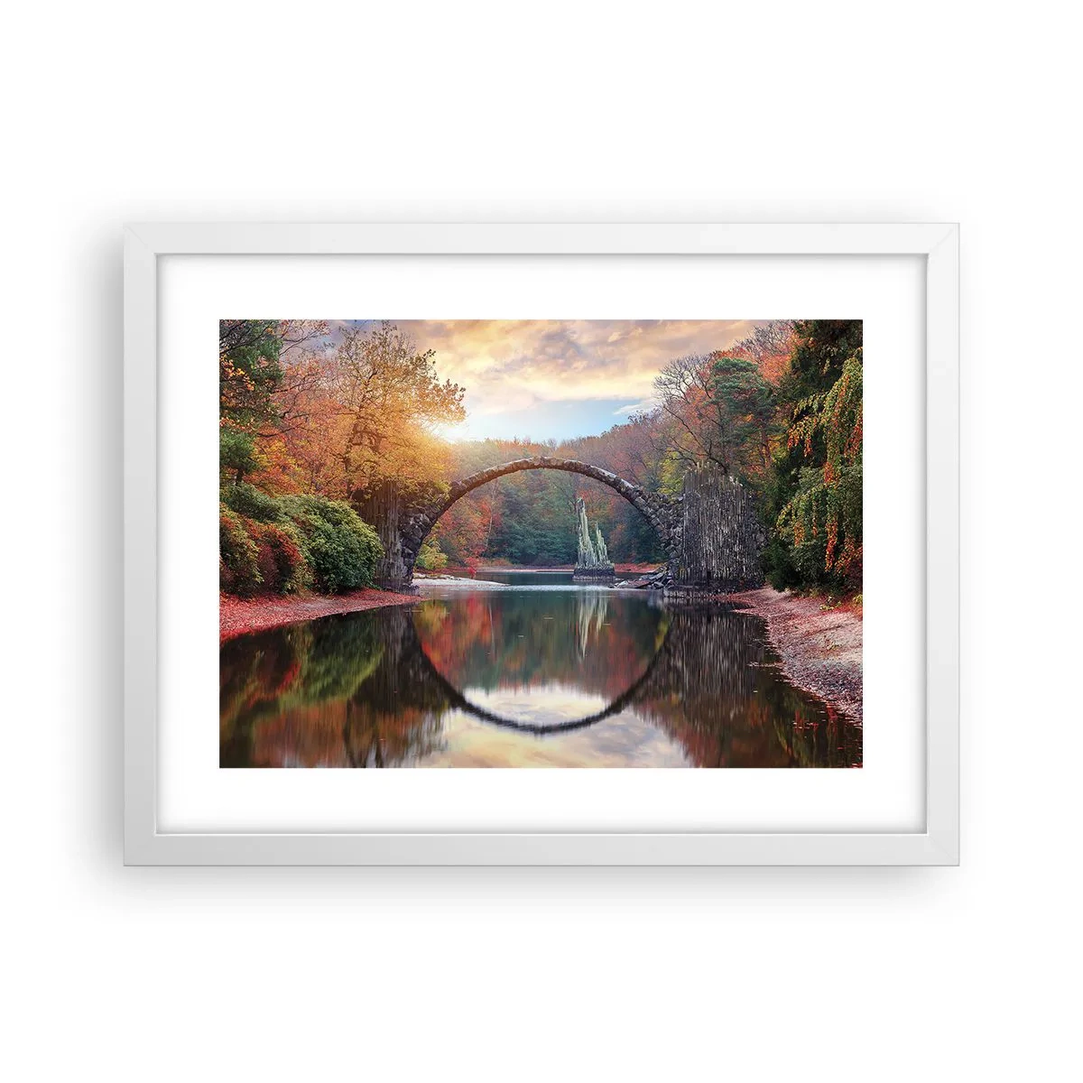 Poster in cornice bianca - Dall'altro lato dello specchio - 40x30 cm