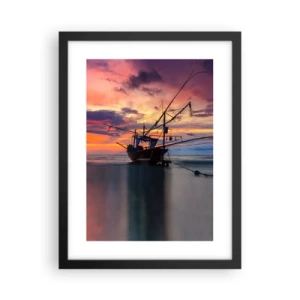 Poster in cornice nera - Sera esotica - 30x40 cm