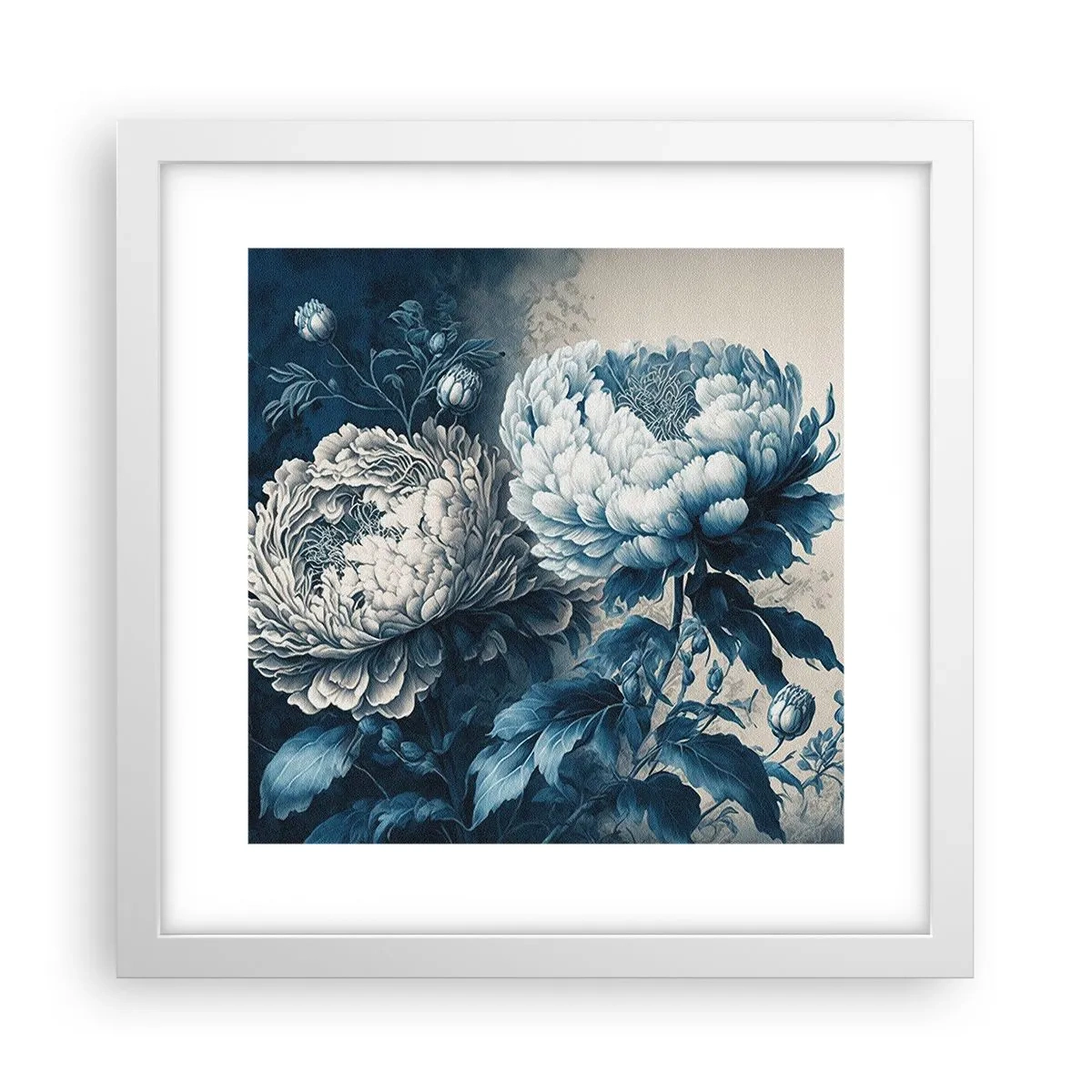 Poster in cornice bianca - Coppia perfetta - 30x30 cm