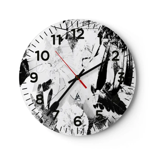 Orologio da parete - Orologio in Vetro - Autunno in negativo - 40x40 cm