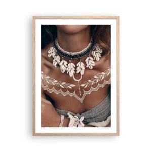 Poster in cornice rovere chiaro - Talismani, rituali di femminilità - 50x70 cm