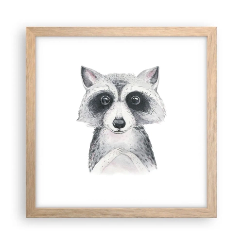 Poster in cornice rovere chiaro - Un attimo di commozione - 30x30 cm