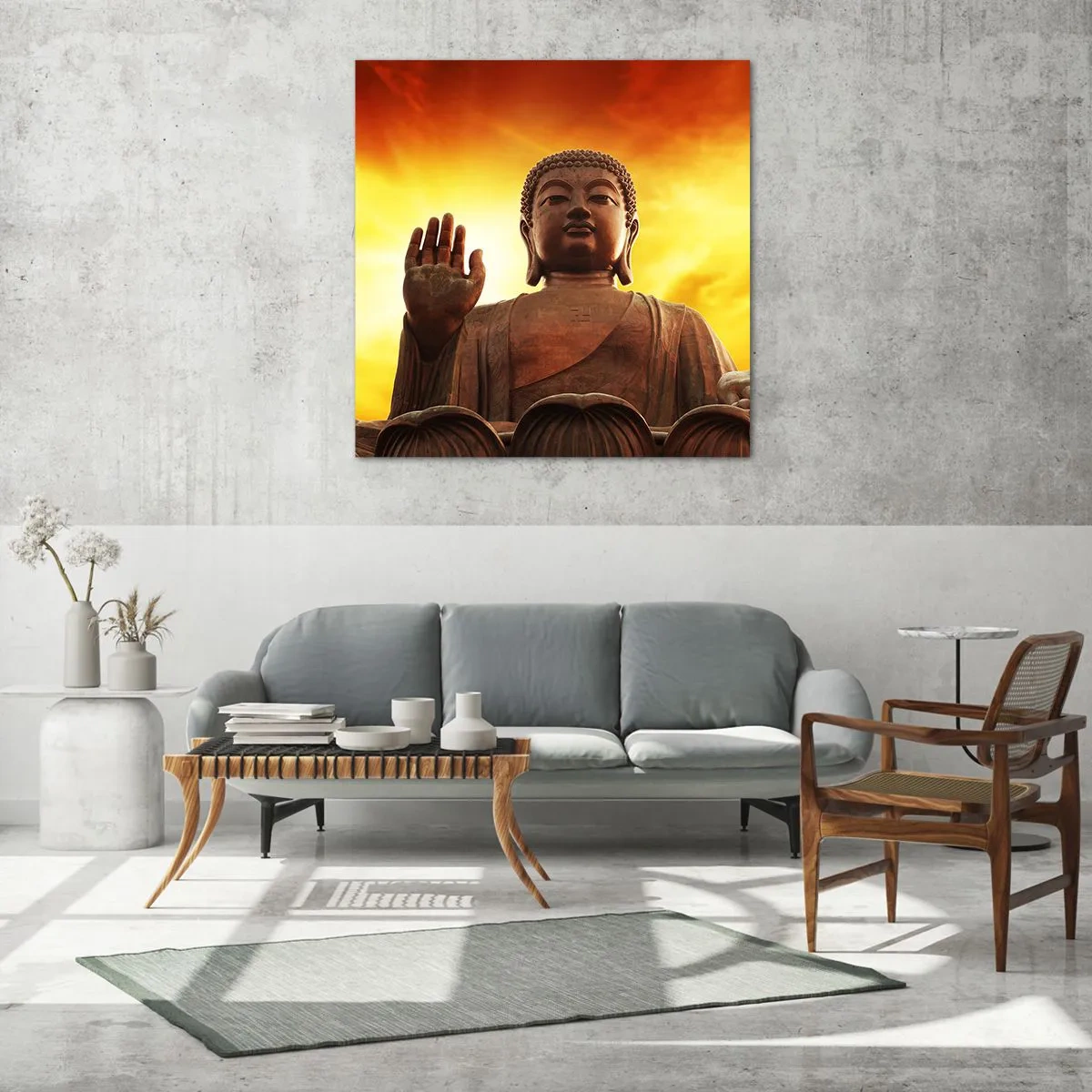 Quadro su vetro - La pace del mondo - 40x40 cm