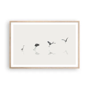 Poster in cornice rovere chiaro - Quattro semplici passi - 91x61 cm