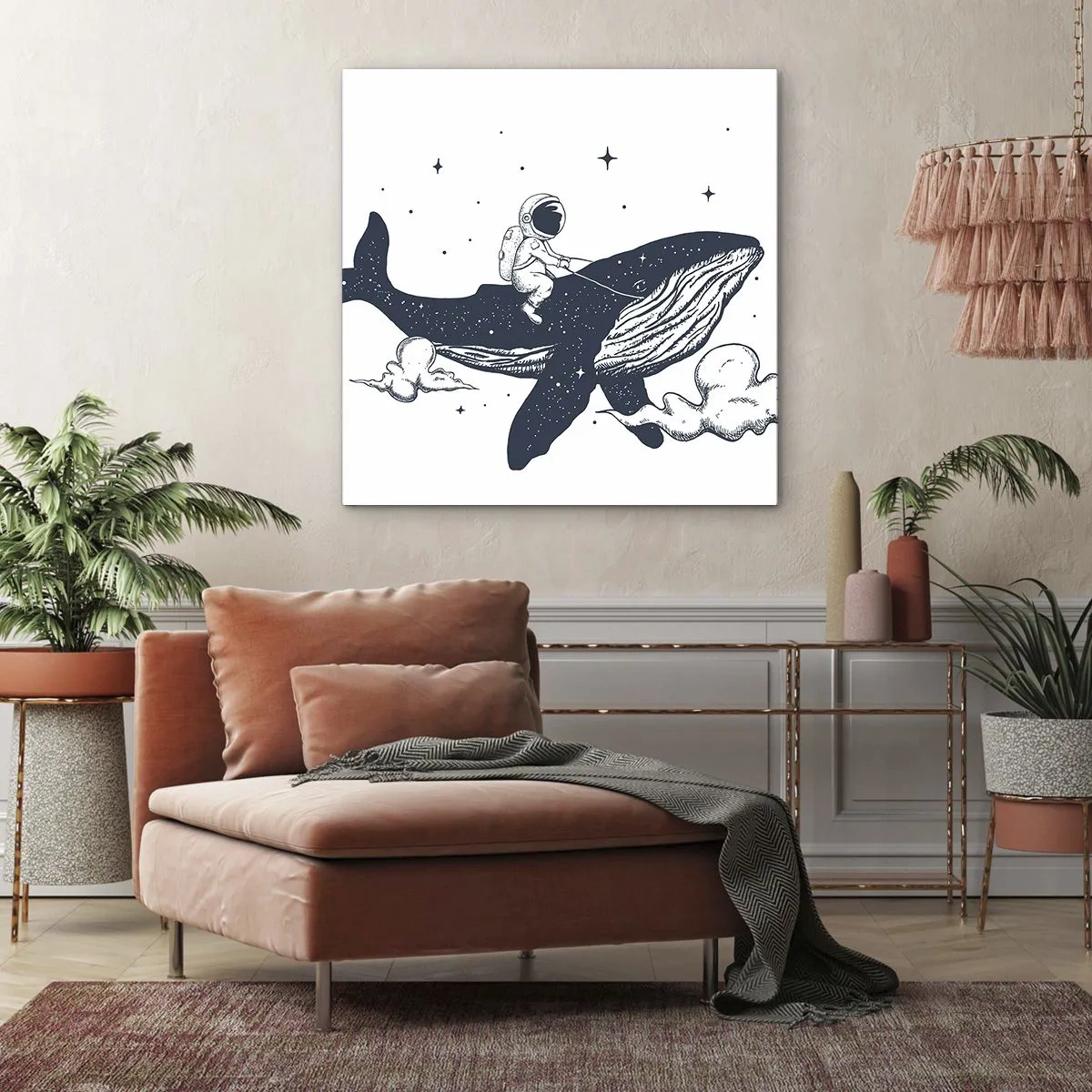 Quadro su tela - Stampe su Tela - Avventura nello spazio - 50x50 cm